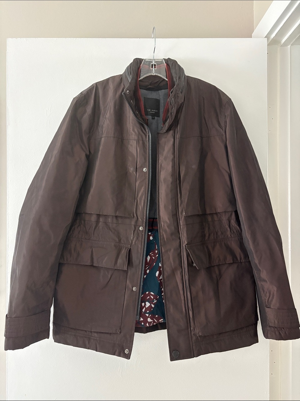 Ted Baker Men’s London Oca- black/red ,Field Jacket with Contrast Lining-🔥